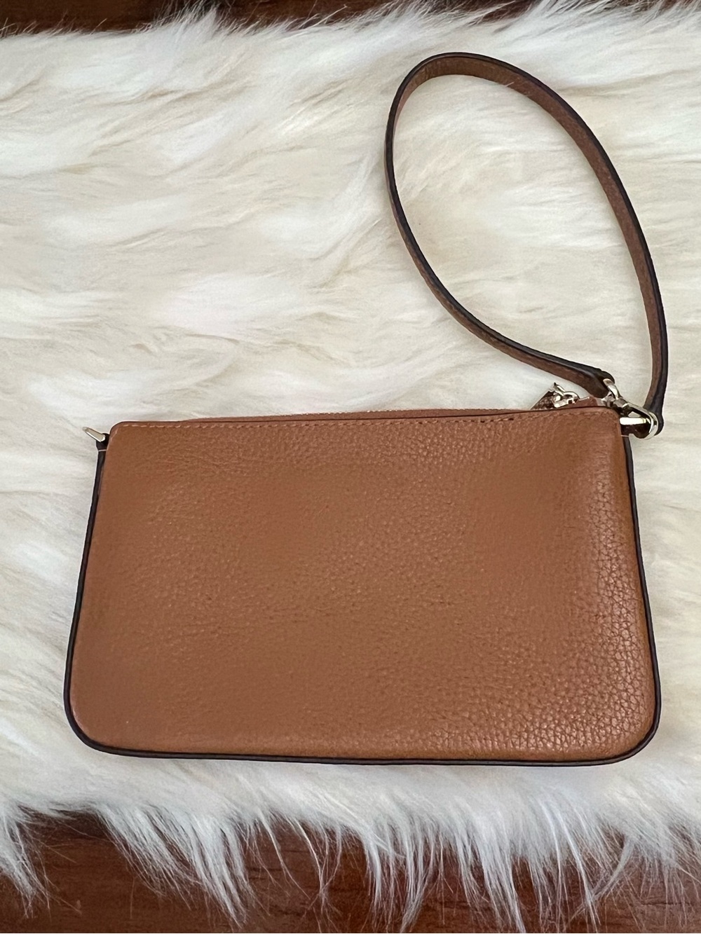 Kate Spade Leila Convertible Wristlet Pebbled Leather Gingerbread Brown Gold HW - Picture 6 of 6